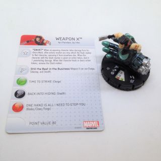 Heroclix Uncanny X - Men Set Weapon X (aoa) 066 Chase Figure W/card