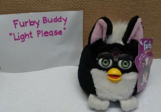 1999 Furby Buddies " Light Please " Plush Bean Bag Tiger Electronic Animal W Tag