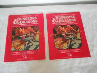 1983 Tsr Dungeons & Dragons Set 1 Basic Rules 1011 Box & Dice
