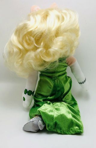 Disney Store MISS PIGGY Muppet Most Wanted Emerald Green Dress And Kermit Plush 5