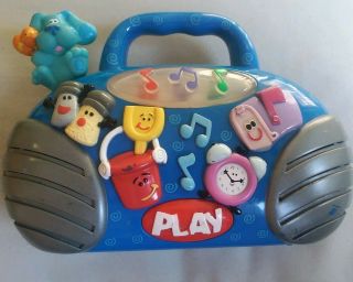 2000 Mattel Blues Clues Light Up Musical Boom Box Radio Plays And Lights