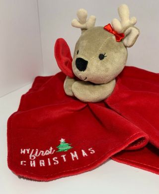 Reindeer With Security Blanket My First Christmas Stuffed Plushie