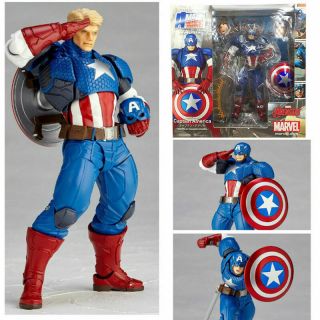 6 " Marvel Captain America Action Figures Yamaguchi Kaiyodo Revoltech Ko Toy
