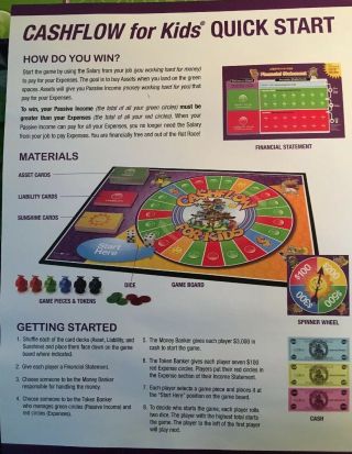 Cashflow for Kids Board Game by Robert Kiyosaki Rich Dad Poor Dad Complete,  more 5