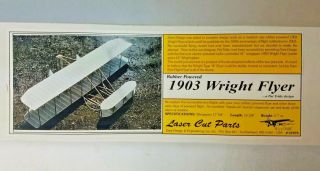 1903 Wright Brothers Type A Flyer Laser Cut Parts Balsa Wood Model Plane Kit 2