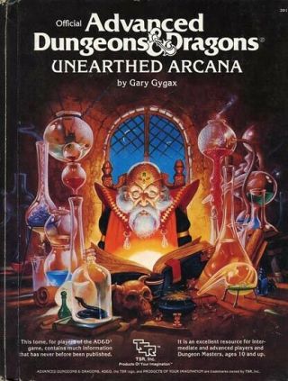 Unearthed Arcana Vgc 2017 Players Handbook Tsr Dungeons Dragons D&d Guide Game