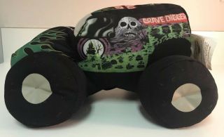 Monster Jam Grave Digger Truck Plush Stuffed Toy 12”
