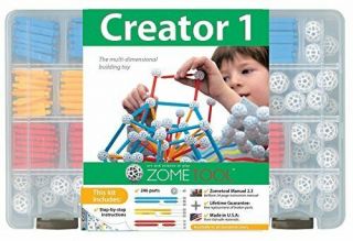 Zometool Creator 1 Construction Kit Made In Usa 246 Parts Game Build Toy
