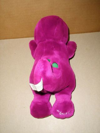 LYONS GOLDEN BEAR CO Barney Purple Dinosaur Plush Stuffed Sings I Love You 10 3