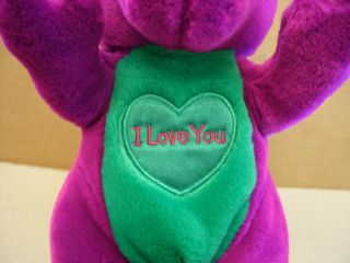 LYONS GOLDEN BEAR CO Barney Purple Dinosaur Plush Stuffed Sings I Love You 10 5