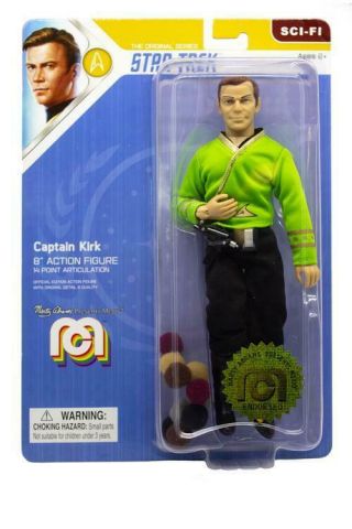 Mego Star Trek Captain Kirk 8 " Action Figure (green Shirt,  With Tribbles)