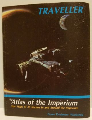Atlas Of The Imperium Star Maps Of 35 Sectors Traveller Gdw 19864