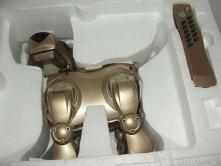 I - Cybie Gold Robot Dog Tiger Electronics Hasbro 2001 No Charger