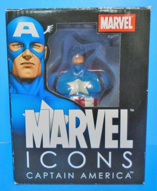 2006 Marvel Icons Captain America Diamond Select Toy Mini Bust /5000 Avengers