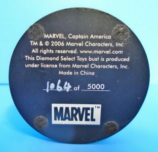 2006 MARVEL ICONS CAPTAIN AMERICA DIAMOND SELECT TOY MINI BUST /5000 AVENGERS 4