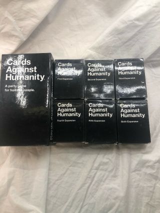 Cards Against Humanity Complete Set Base Set,  1 - 6 Expansions