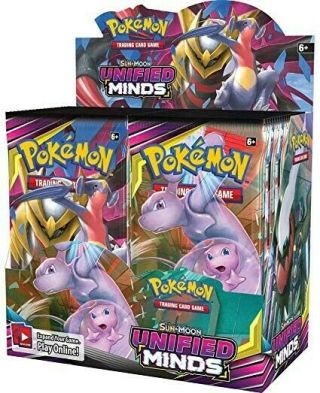 Pokemon Unified Minds Booster Box Of 36 Packs Unweighed