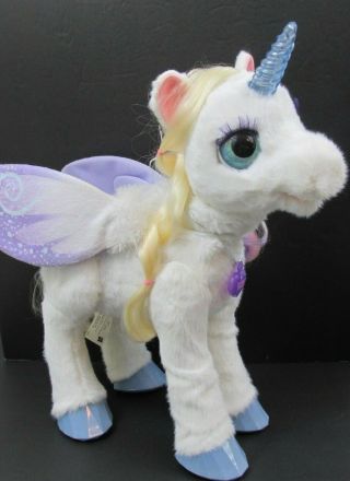 Fur Real Friends Pet StarLily Magical Unicorn pets movinq wings eyes sounds 3