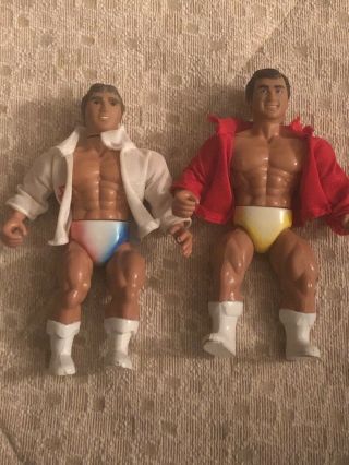 Jim Brunzell And Greg Gagne Awa Remco Wrestling Figures (complete)
