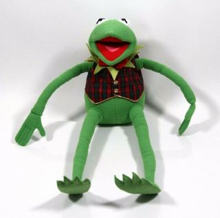 Muppets Kermit Frog With Plaid Vest Lg,  22 " Plush Toy Eden Jim Henson