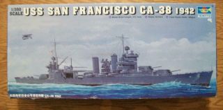 200 1:35 Plastic Model Kit Of The 1942 Uss San Francisco Ca - 38 By Trumpeter