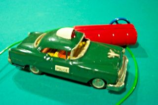 Line Mar Tin Police Car Battery Operated And