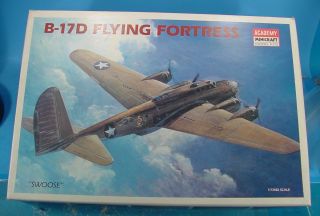 1/72 Academy Minicraft 1683 B - 17d Swoose Flying Fortress Kit Pro Started.  Read