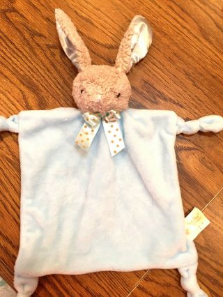 Dan Dee Collectors Choice - Blankie Blue Bunny Rabbit Lovey Baby Blanket,  Rattle