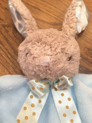 Dan Dee collectors choice - Blankie Blue Bunny Rabbit Lovey baby blanket,  rattle 3