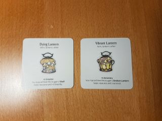 Kingdom Death: Monster - Gencon 2015 Dying And Vibrant Lantern Promo Cards