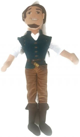 Disney Store Tangled Rapunzel Movie 21 " Flynn Rider Plush Toy Stuffed Rag Doll