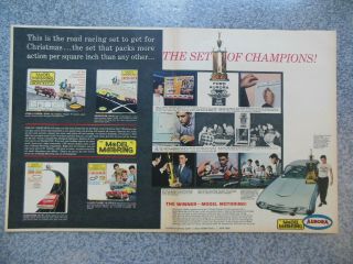 Vintage 1962 Aurora Ford Grand National Ho Slot Car Races Advertisement