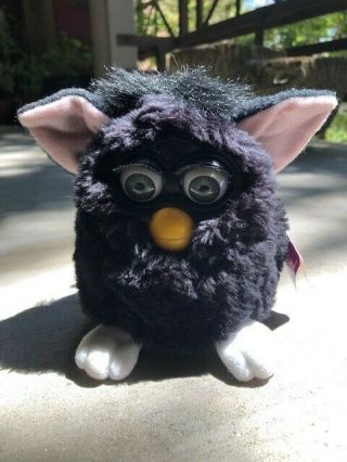 Furby Vintage Black 1998 Model 70 - 800 With Tags