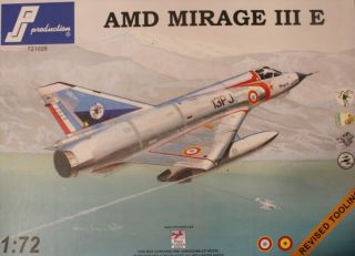 ▓▒pj Production 1/72° Amd Mirage Iii E Plastic Kit With Resin & P.  E Parts ░▒▓