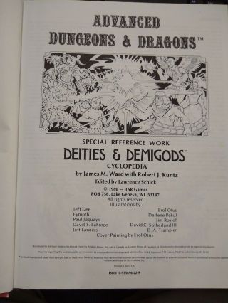Dungeons and Dragons Deities and Demigods 128 Pages 2