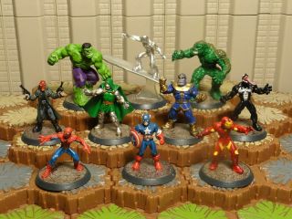 Build Your Heroscape Army - Complete Marvel: Conflict Begins 10 Figures Only Set