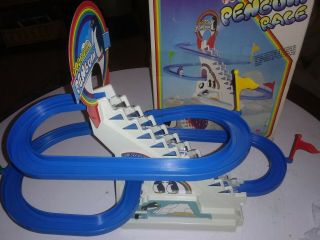Vintage 1983 Playful Penguin Race Made In Thailand DY Great 3