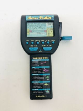 Vintage 1996 Radica 3732 Bass Fishin Hand Held Game With Battery