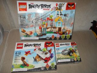 3 Set Lego 75824 Angry Birds Pig City Teardown Red Stella 75822 75821