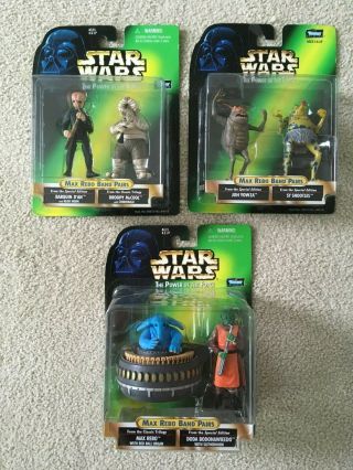 Max Rebo Band Pairs 1998 Kenner Star Wars Power Of The Force Full Set