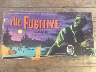 The Fugitive Board Game By Ideal Based On The Abc - Tv Series / 1964 Ideal Toy