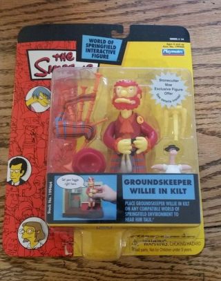The Simpsons Intelli - Tronic Voice Activation Goundskeeper Willie In Kilt (opened