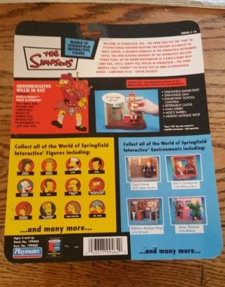 The Simpsons Intelli - Tronic Voice Activation GOUNDSKEEPER WILLIE IN KILT (opened 2