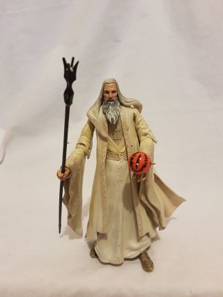 Lord Of The Rings Two Towers Saruman The White Staff Action & Eye Of Sauron