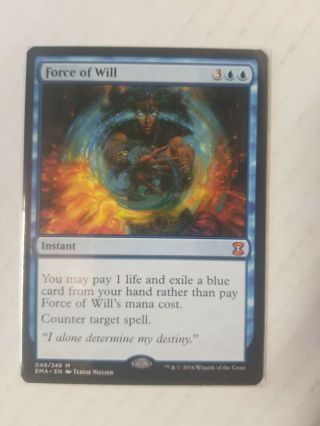 Nm Eternal Masters Magic The Gathering Mtg Force Of Will X1