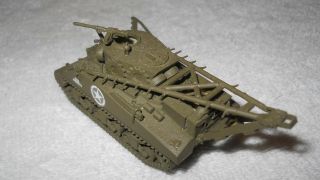ROCO MINITANK - WWII US M4A2 SHERMAN TANK RETRIVER - PAINTED,  DECALED,  WEATHERED 2