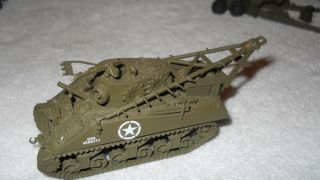 ROCO MINITANK - WWII US M4A2 SHERMAN TANK RETRIVER - PAINTED,  DECALED,  WEATHERED 4
