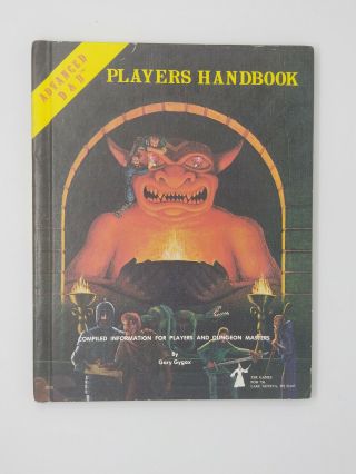 Advanced Dungeons & Dragons Players Handbook 1st Edition 6th Printing D & D