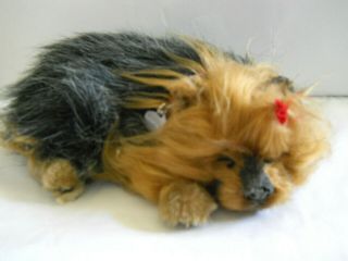 Perfect Petzzz Yorkie Puppy Dog Sleeping Breathing Realistic Pet &