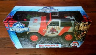 Rare Jurassic World Jeep Wrangler Rc Car Full Function Radio Control Toy Set